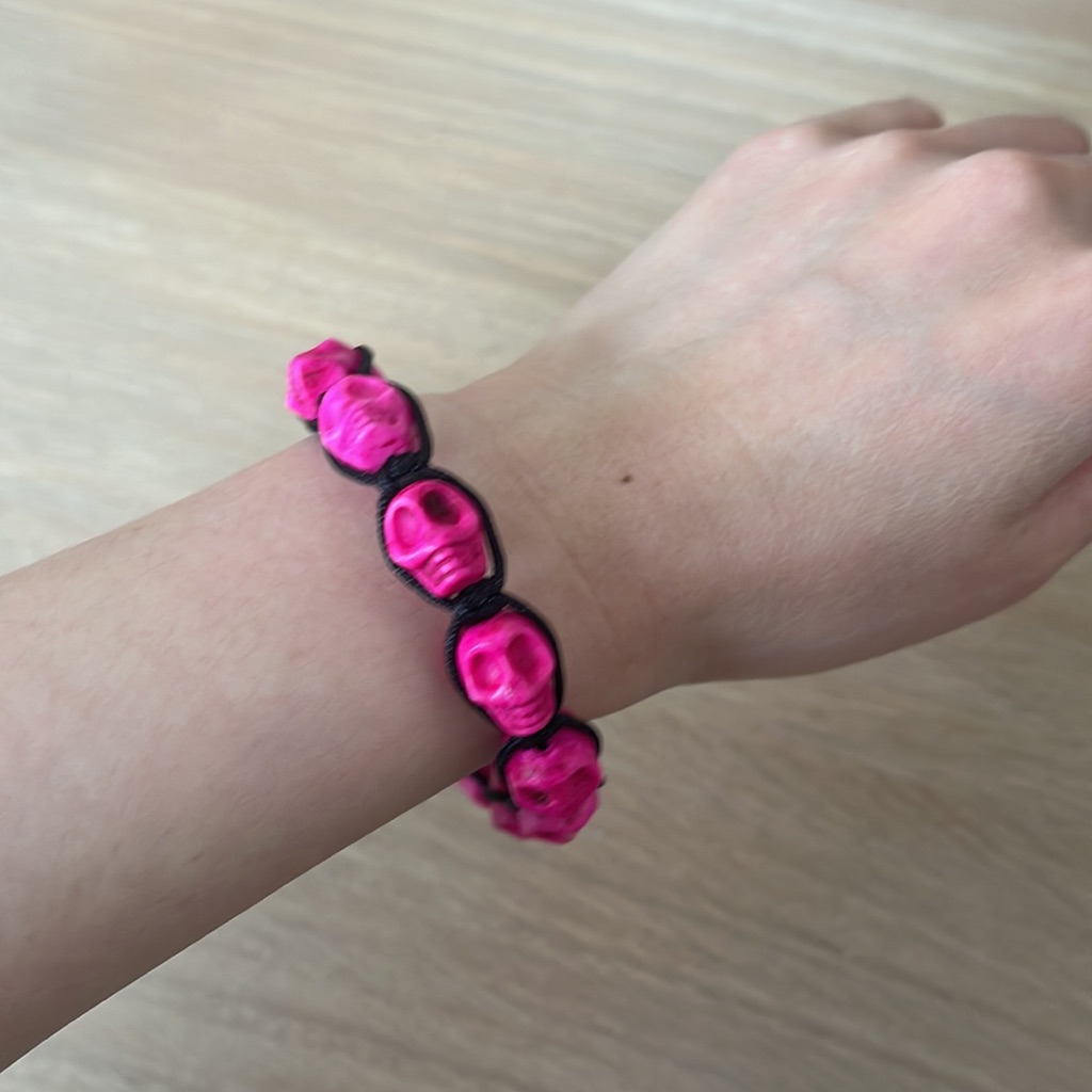 Pink Skull Bracelet Preowned